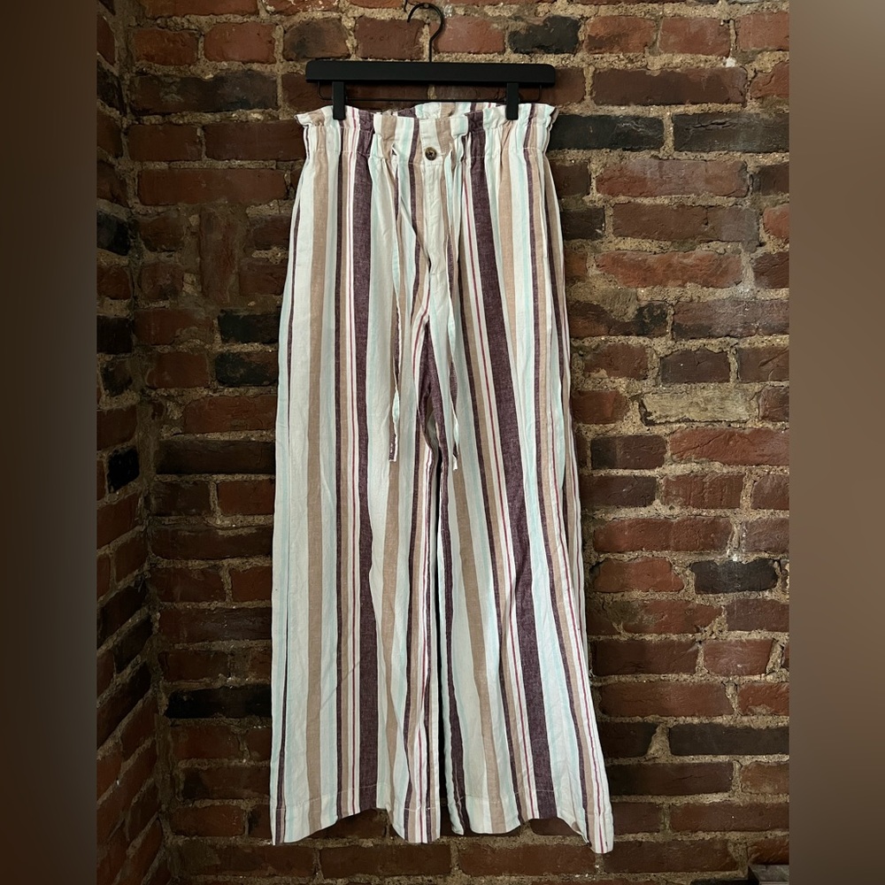 Abercrombie Wide Leg Striped Pants